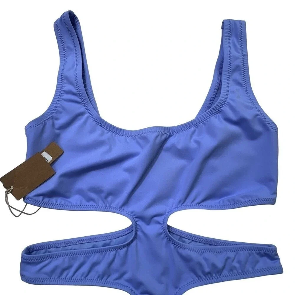 SKIMS Swim Tank Monokini Periwinkle Womens XS